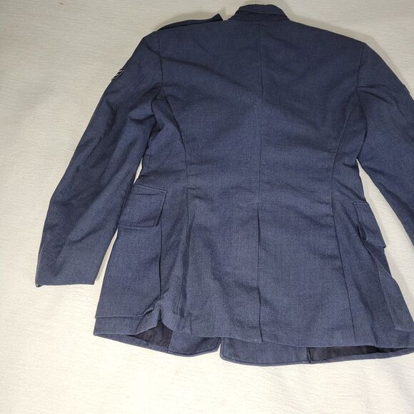 Vintage Military Coat Sz 41 Air Force Blue Dress Uniform Wool Polyester USAF AF - Picture 16 of 16